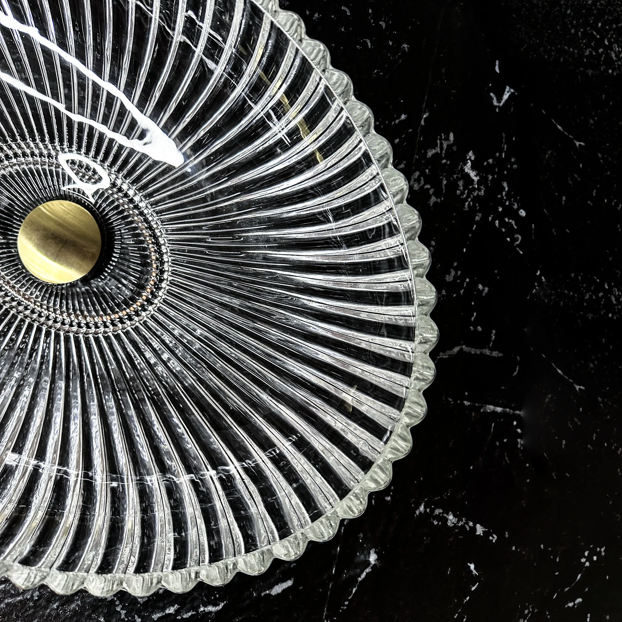 Lavoar baie pe blat formă ovală lungime 51 cm finisaj transparent model Nicole Transparent [3]