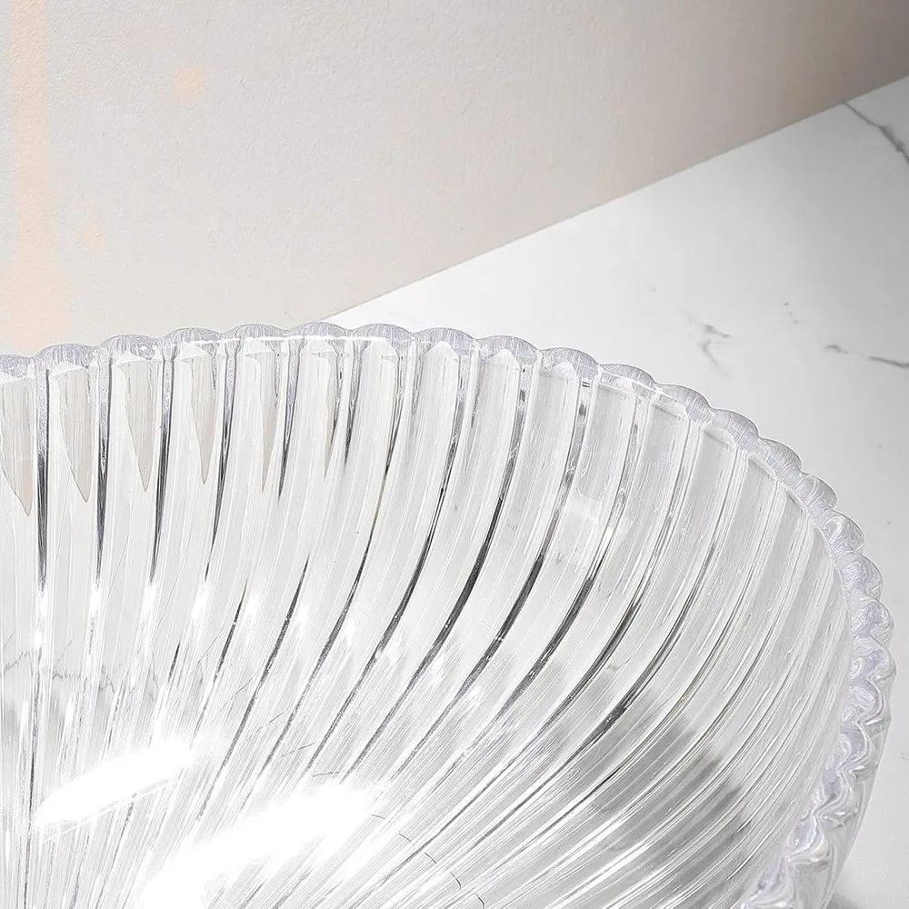 Lavoar baie pe blat formă ovală lungime 51 cm finisaj transparent model Nicole Transparent [7]