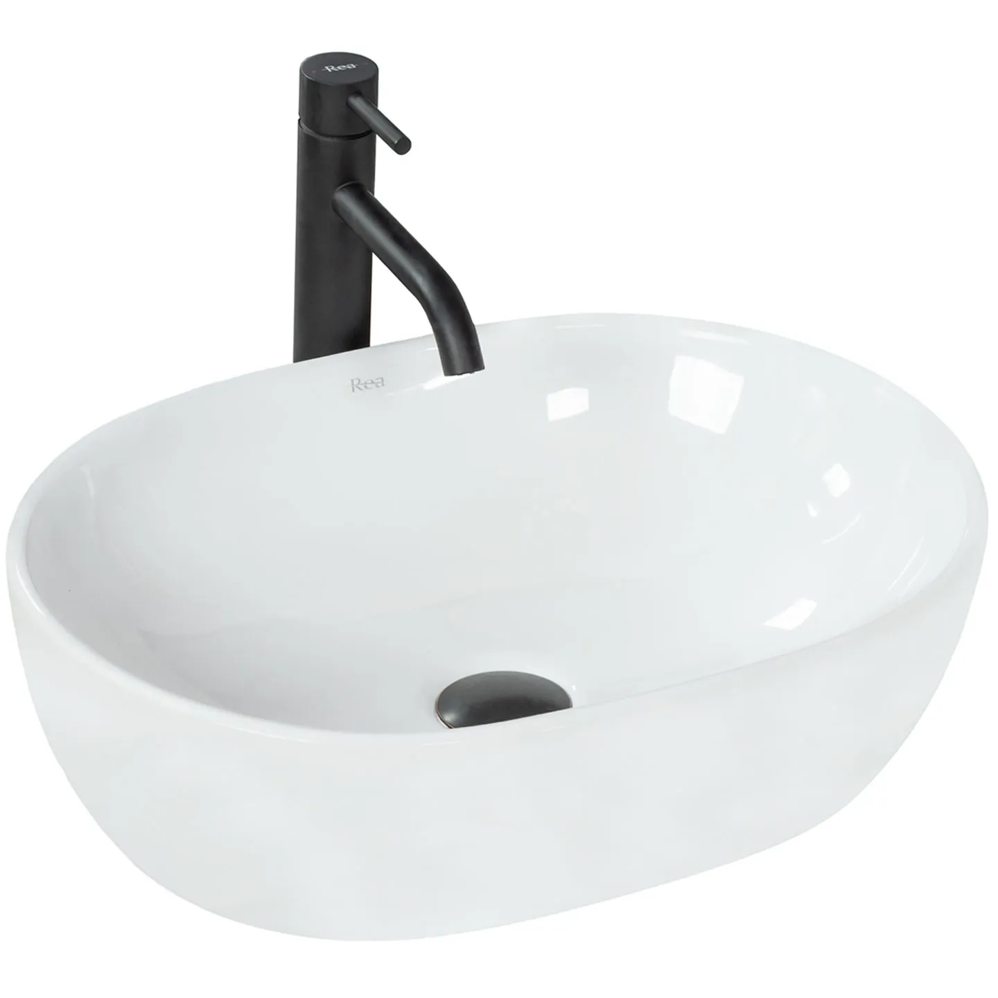 Lavoar pe blat formă semiovală lungime 38 cm culoare alb model Amelia Mini [1]