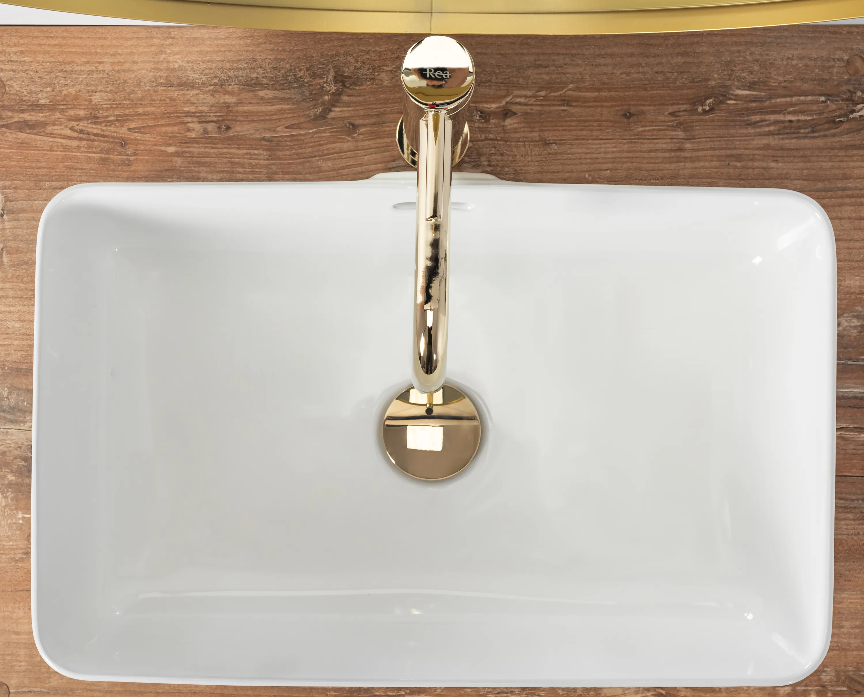 Lavoar baie pe blat formă dreptunghiulară lungime 48 cm culoare alb model Berta White [4]