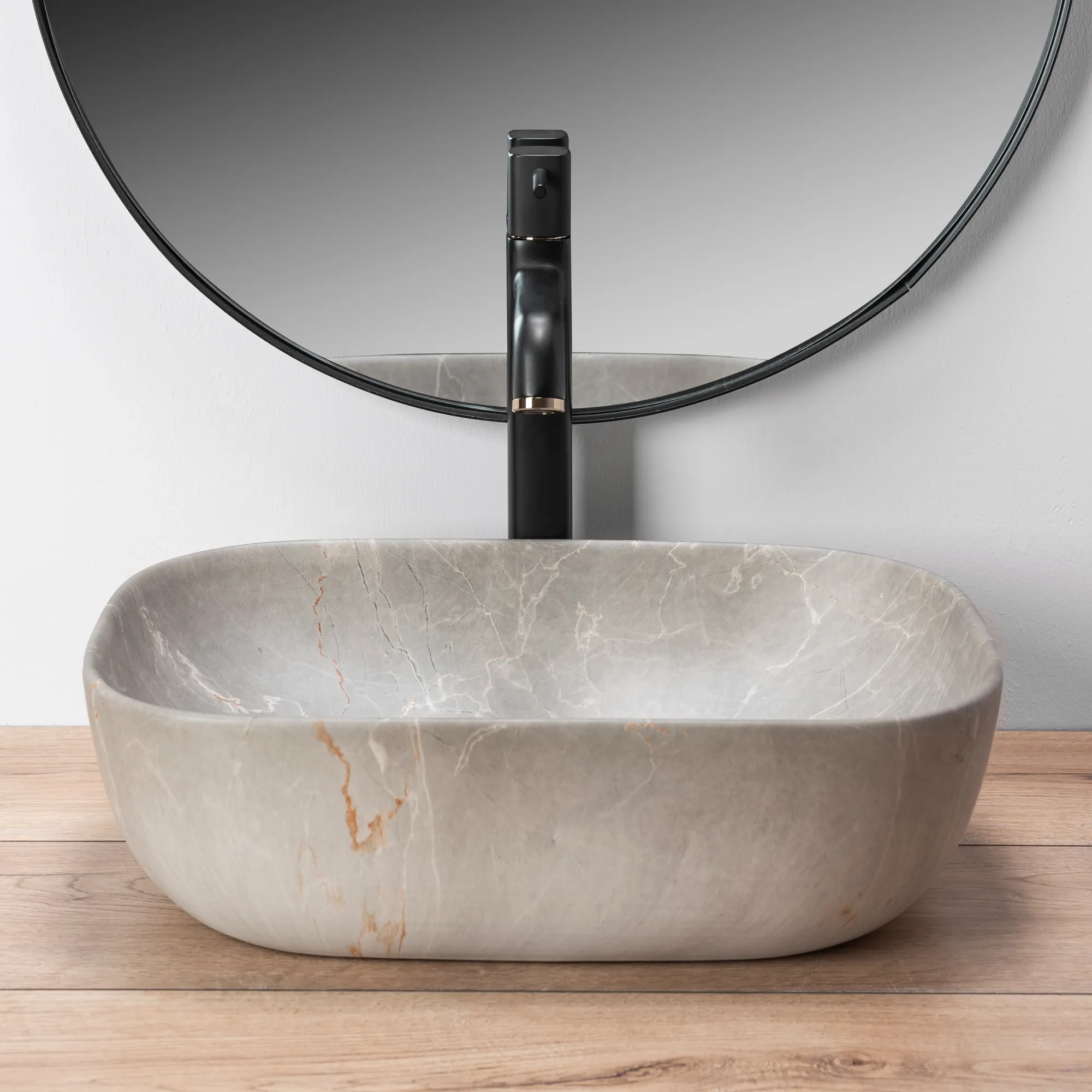 Lavoar pe blat formă dreptunghiulară lungime 46 cm culoare crem model Livia Beige [3]