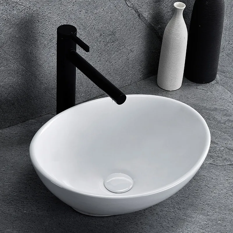 Lavoar pe blat formă ovală lungime 34 cm culoare alb model Sofia Mini White [2]