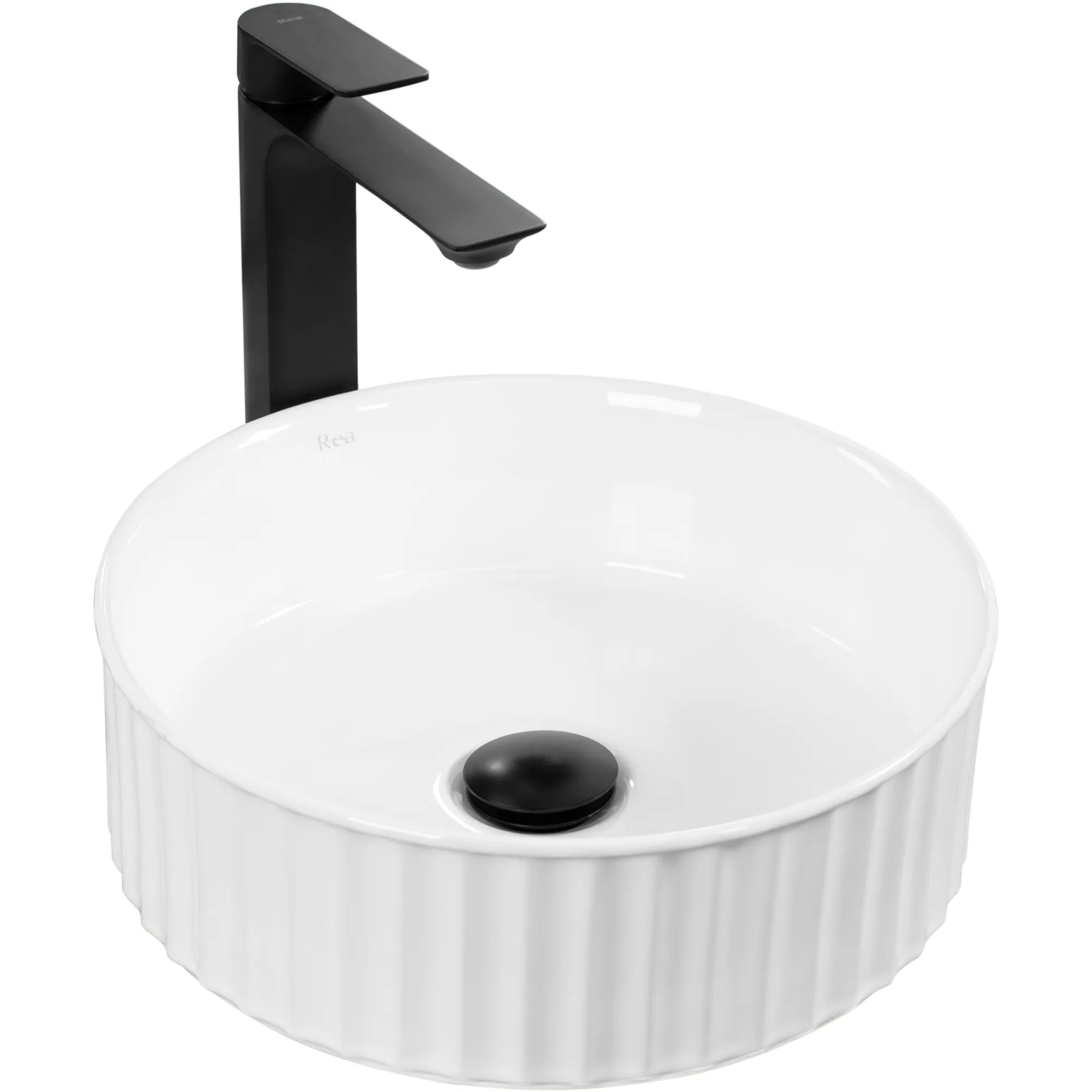 Lavoar pe blat formă rotundă lungime 36 cm culoare alb model Charlotte [1]