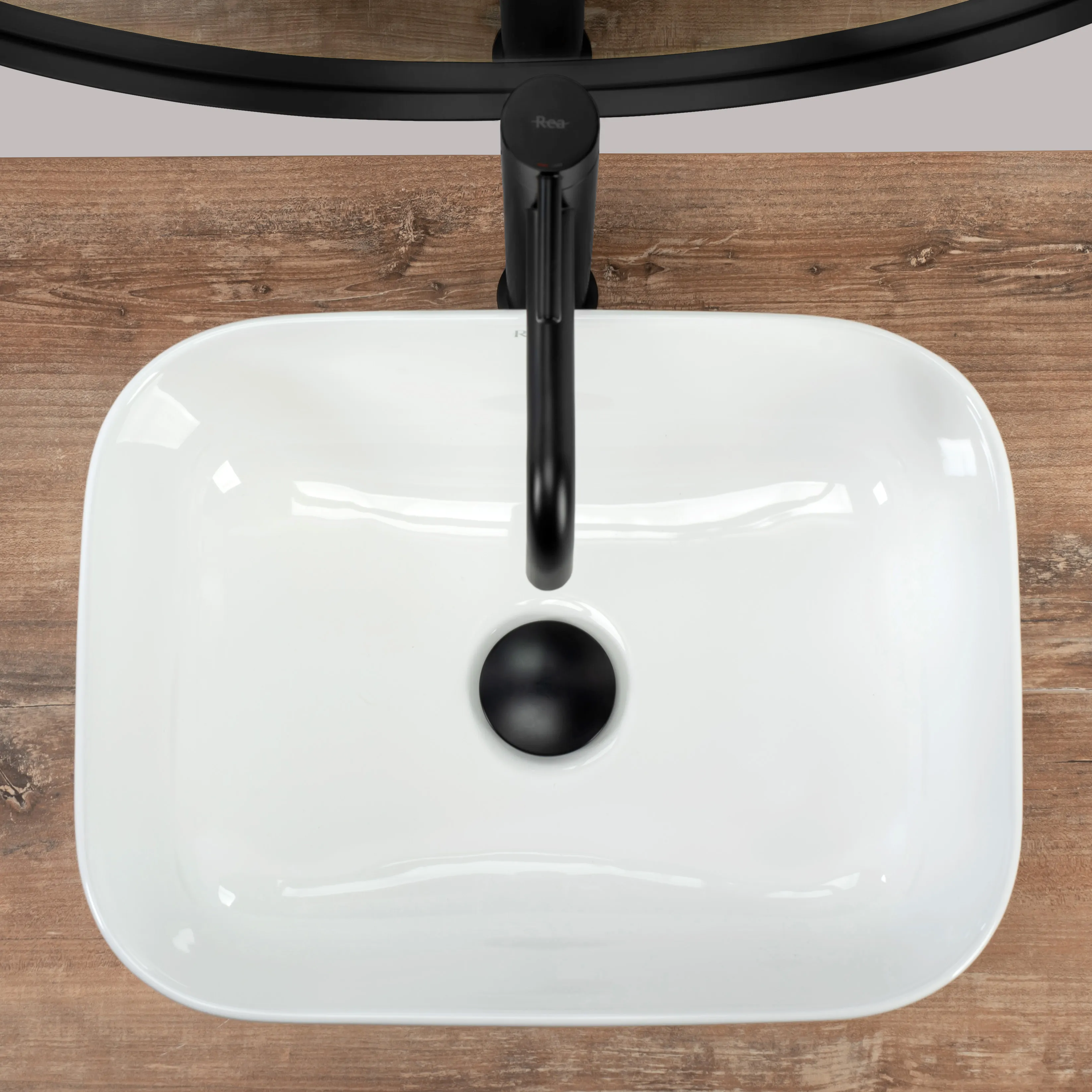 Lavoar pe blat formă dreptunghiulară lungime 40 cm culoare alb model Demi Mini White [5]