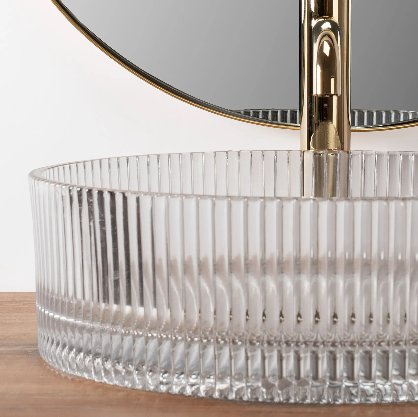 Lavoar pe blat formă rotundă lungime 40 cm culoare transparentă model Ingrid Transparent [6]