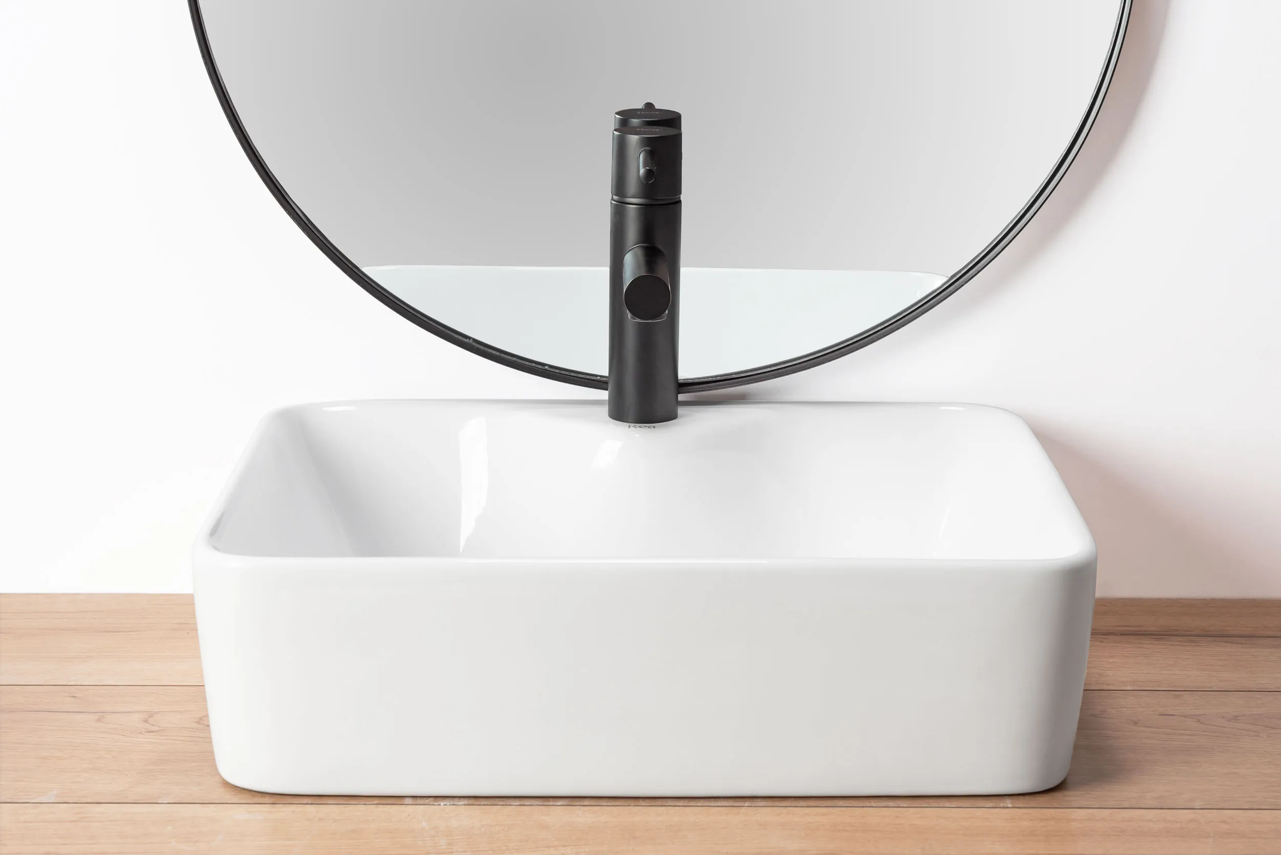 Lavoar baie pe blat formă dreptunghiulară lungime 49 cm culoare alb model Kelly White [4]