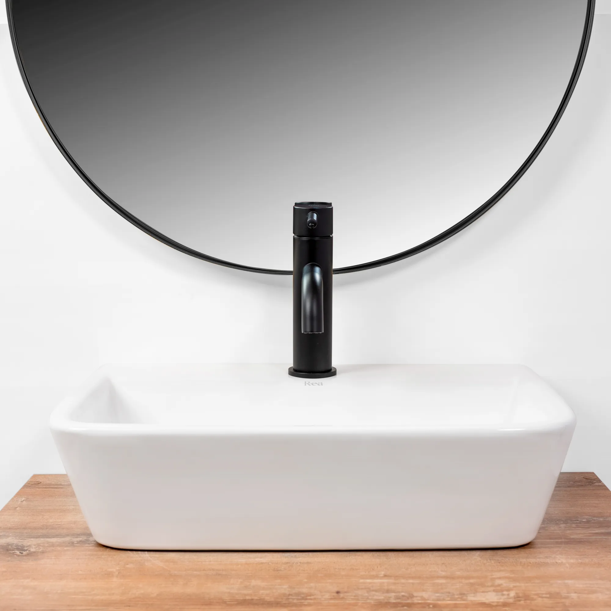 Lavoar pe blat formă dreptunghiulară lungime 45 cm culoare alb model Remi [5]