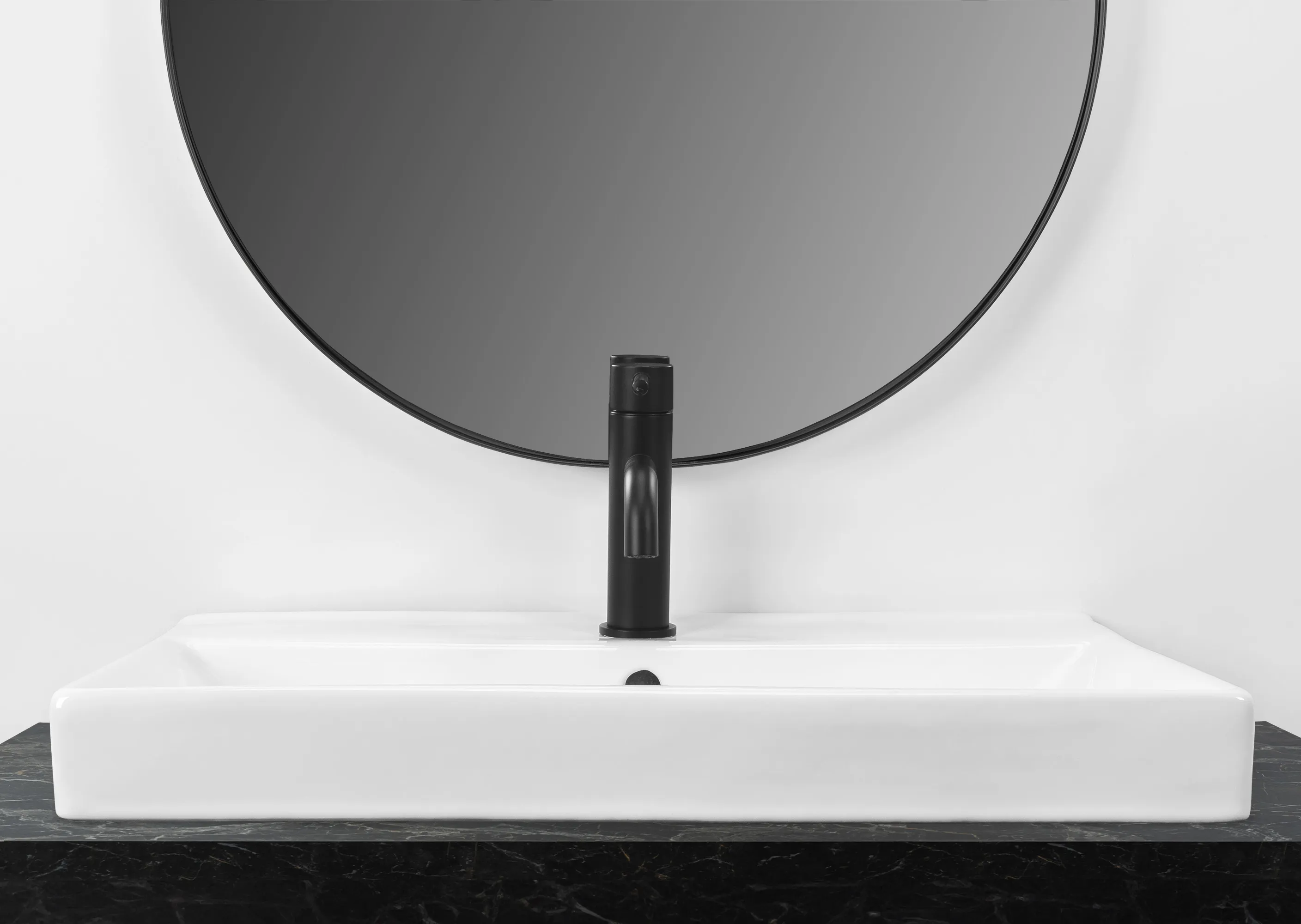 Lavoar încastrat în blat formă dreptunghiulară lungime 60 cm culoare alb model Mandy White [5]