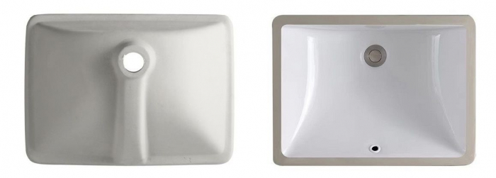 Lavoar încastrat sub blat formă dreptunghiulară lungime 46 cm culoare alb model Adela [5]