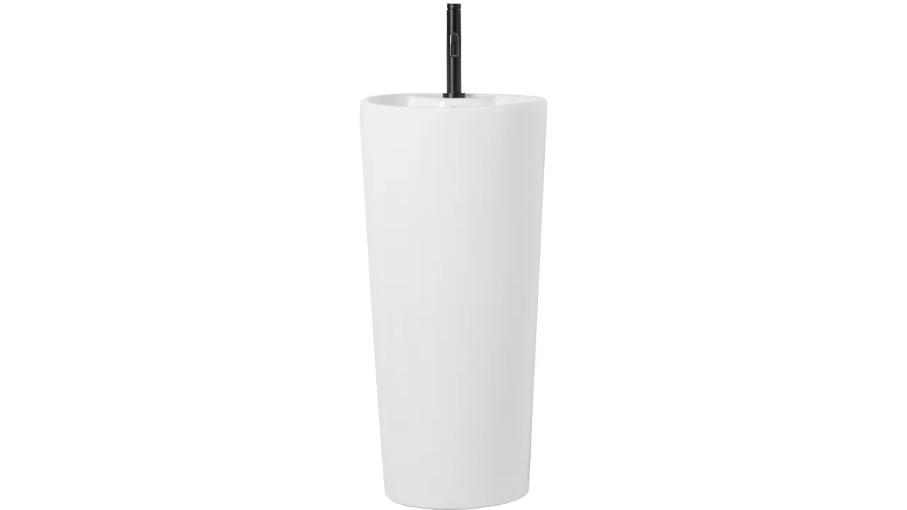 Lavoar independent formă rotundă înălțime 85 cm culoare albă model Blanka White [5]