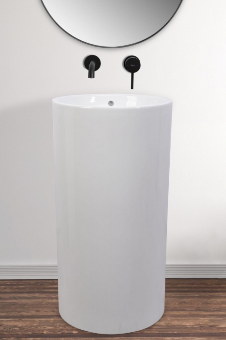 Lavoar independent formă rotundă înălțime 81.5 cm culoare albă model Estera [3]