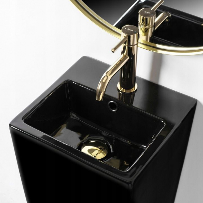 Lavoar independent formă pătrată înălțime 82 cm culoare neagră model Kamila Black [4]