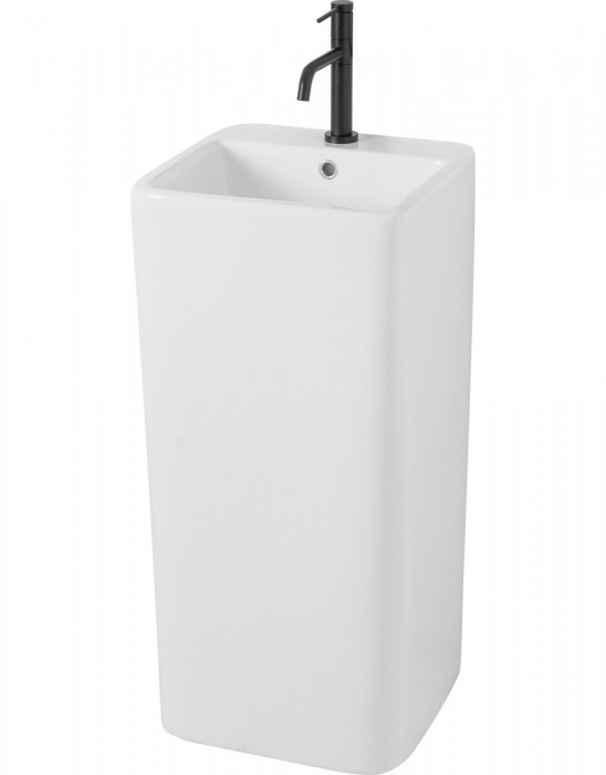 Lavoar independent formă pătrată înălțime 84 cm culoare alb model Mia White [2]