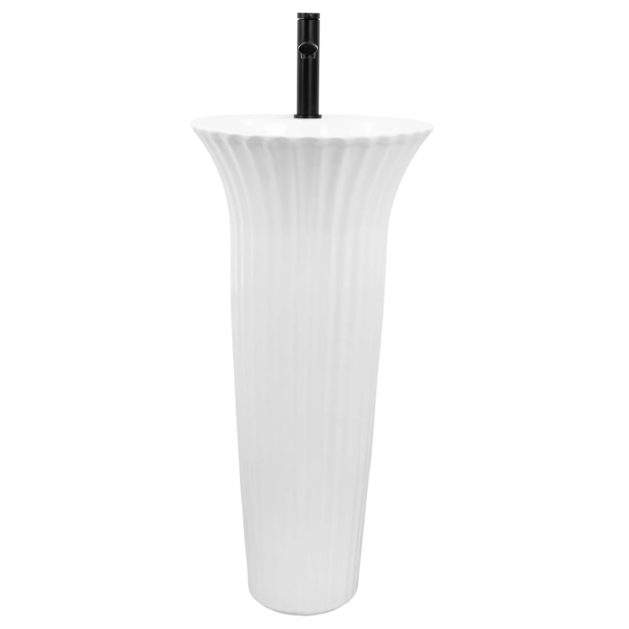Lavoar independent formă rotundă înălțime 84 cm culoare albă model Hope [2]