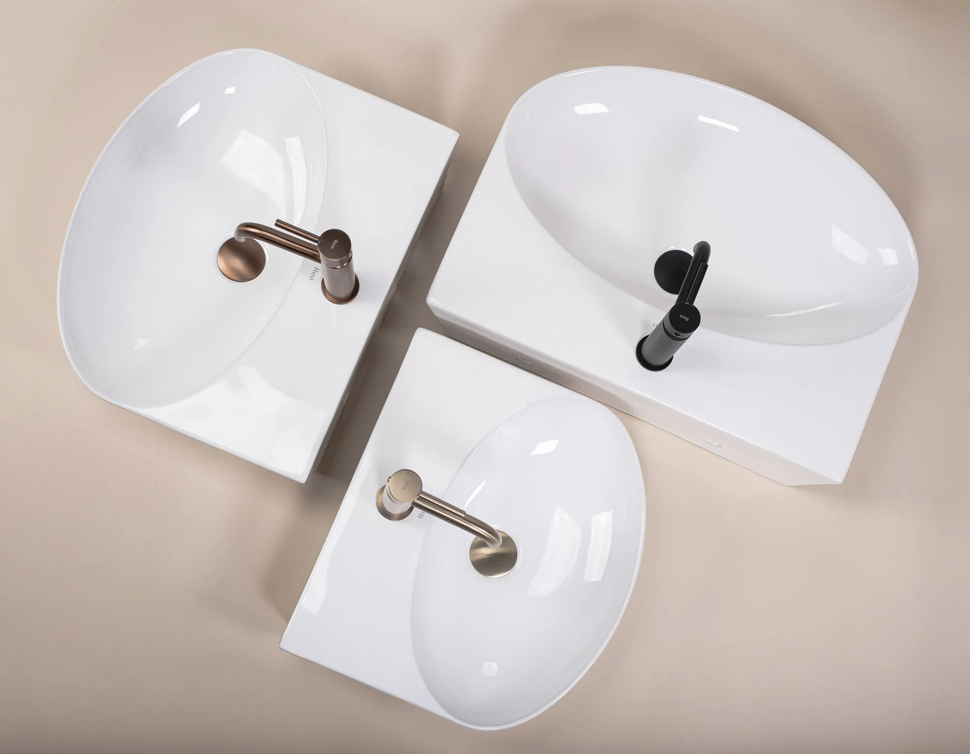 Lavoar pe blat formă dreptunghiulară lungime 60 cm culoare alb model Kim [3]