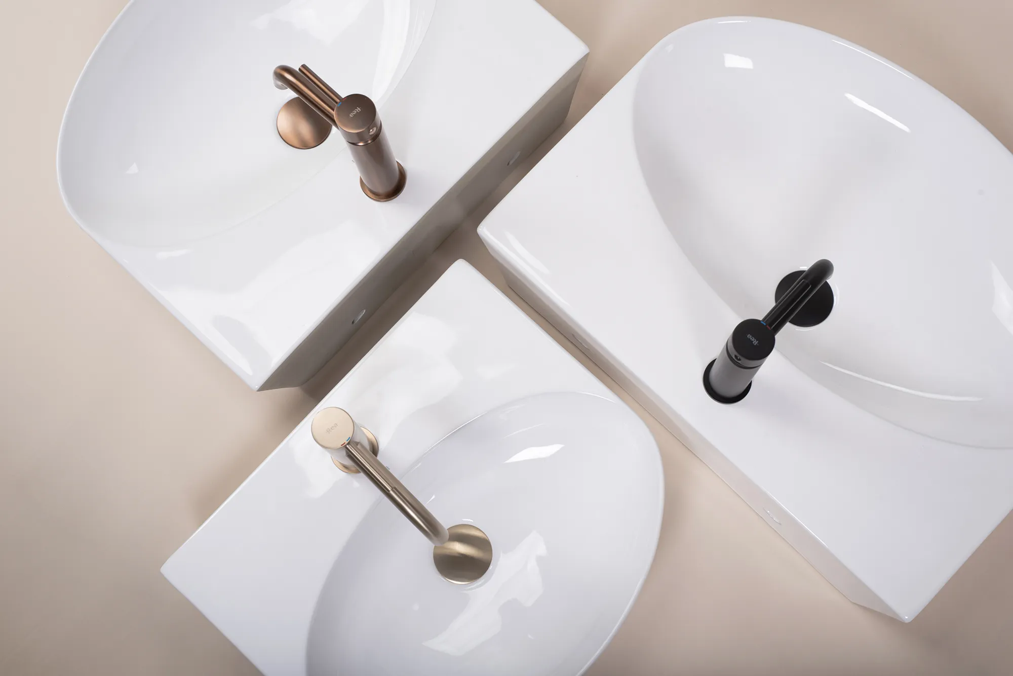 Lavoar pe blat formă dreptunghiulară lungime 52 cm culoare alb model Kim [2]