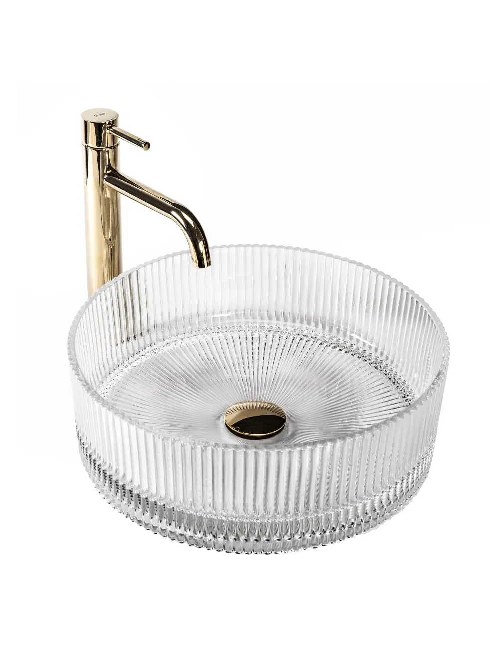 Lavoar pe blat formă rotundă lungime 36 cm culoare transparentă model Ingrid Transparent [1]