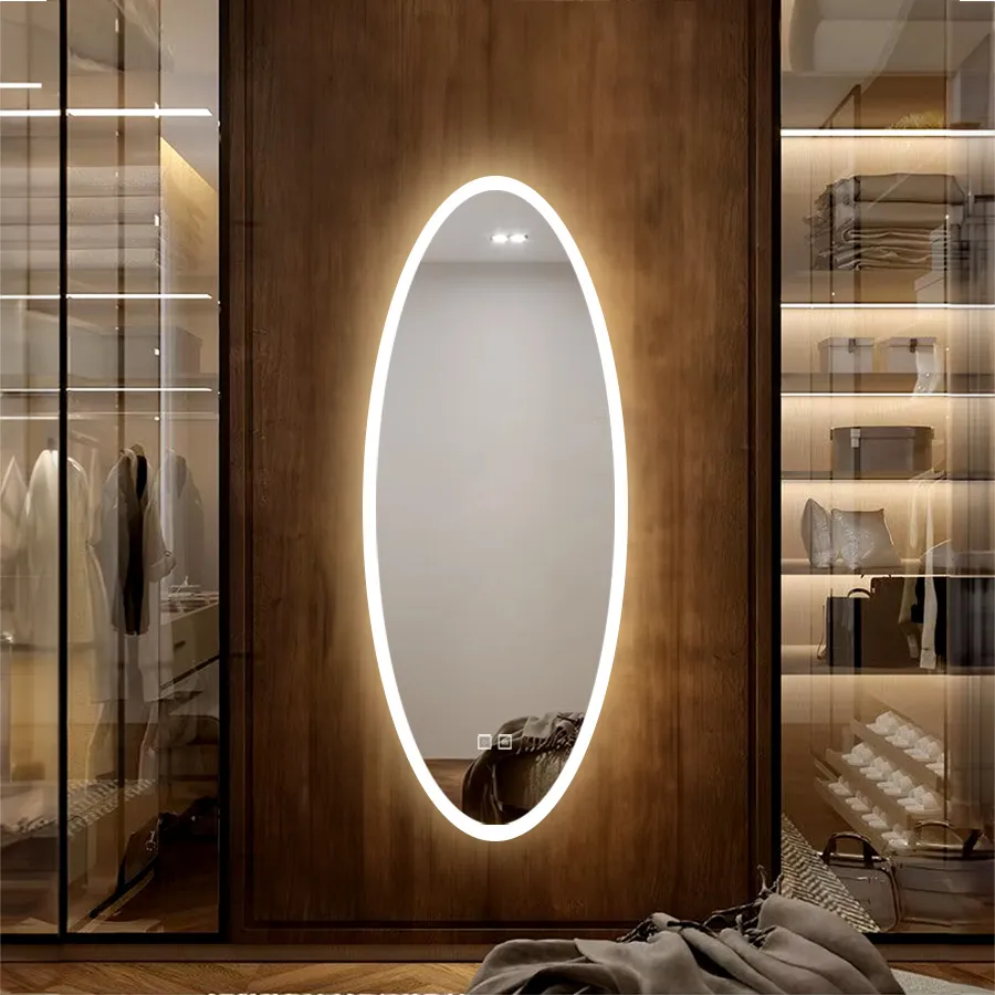 Oglindă cu LED și funcție de dezaburire formă ovală mărime 50x120 cm model Contemporan WWA [2]