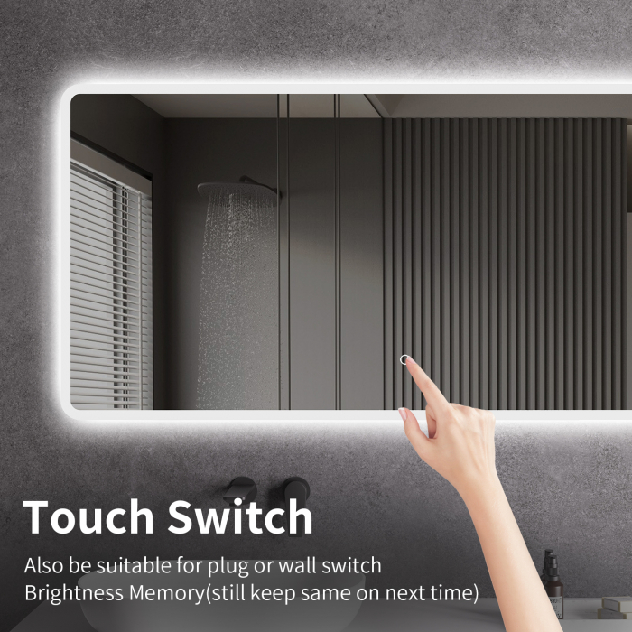 Oglindă cu LED formă dreptunghiulară mărime 70x100 cm model I24ML-01 [5]