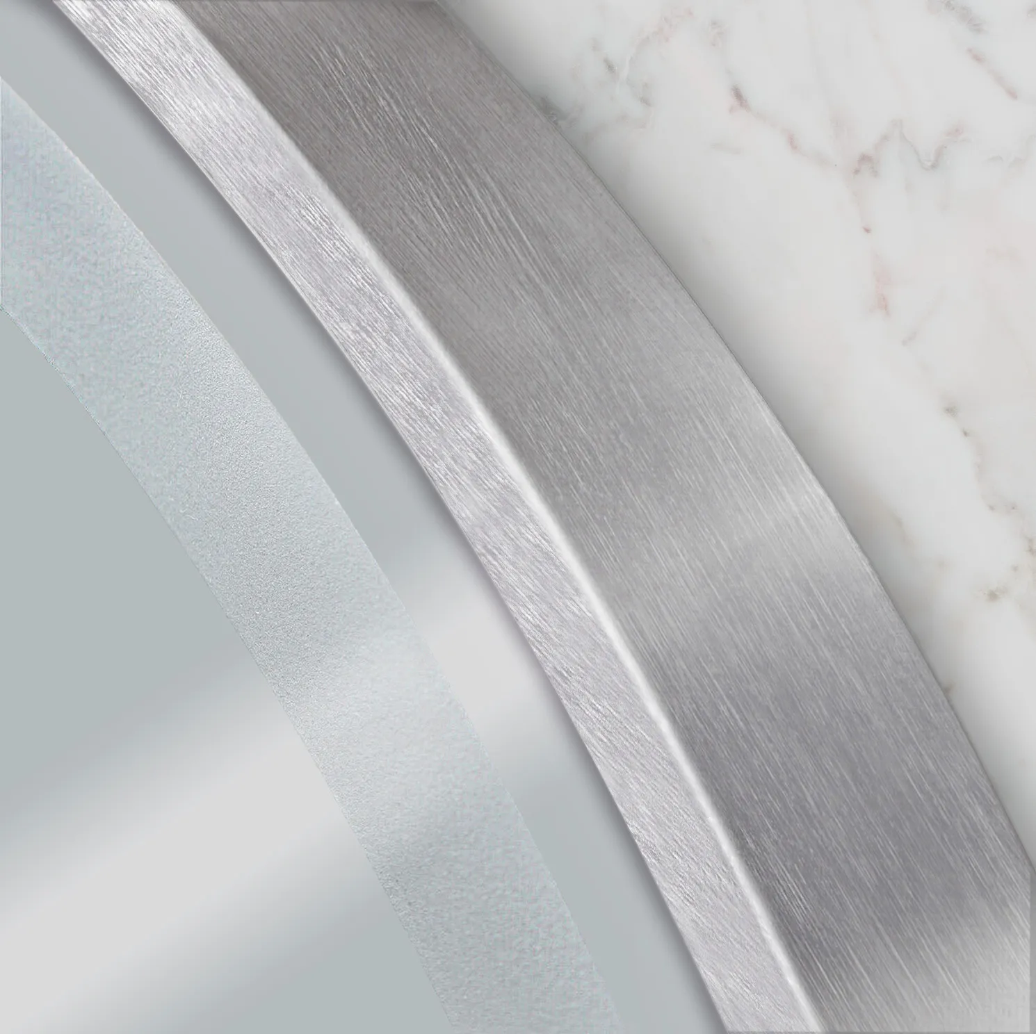 Oglindă cu LED și funcție de dezaburire formă rotundă finisaj argintiu periat mărime 80 cm model MMJ Brush Silver [10]