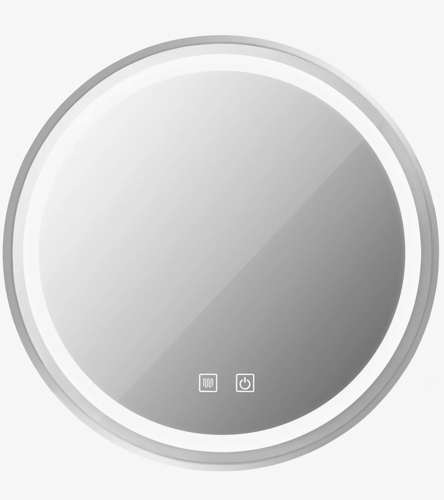 Oglindă cu LED și funcție de dezaburire formă rotundă finisaj argintiu periat mărime 60 cm model MMJ Brush Silver [9]