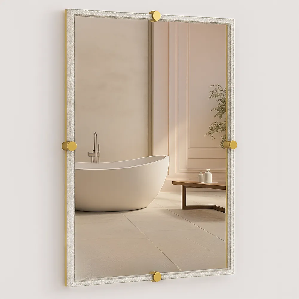 Oglindă LED mărime 60x80 cm formă dreptunghiulară model BL808 Contemporan Cristal [2]