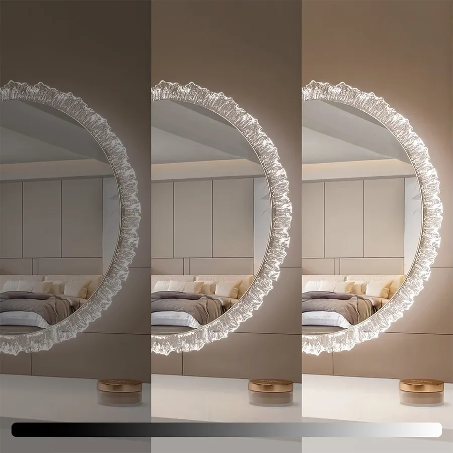 Oglindă LED mărime 60 cm formă rotundă model Contemporan Cristal YH-3561 [6]