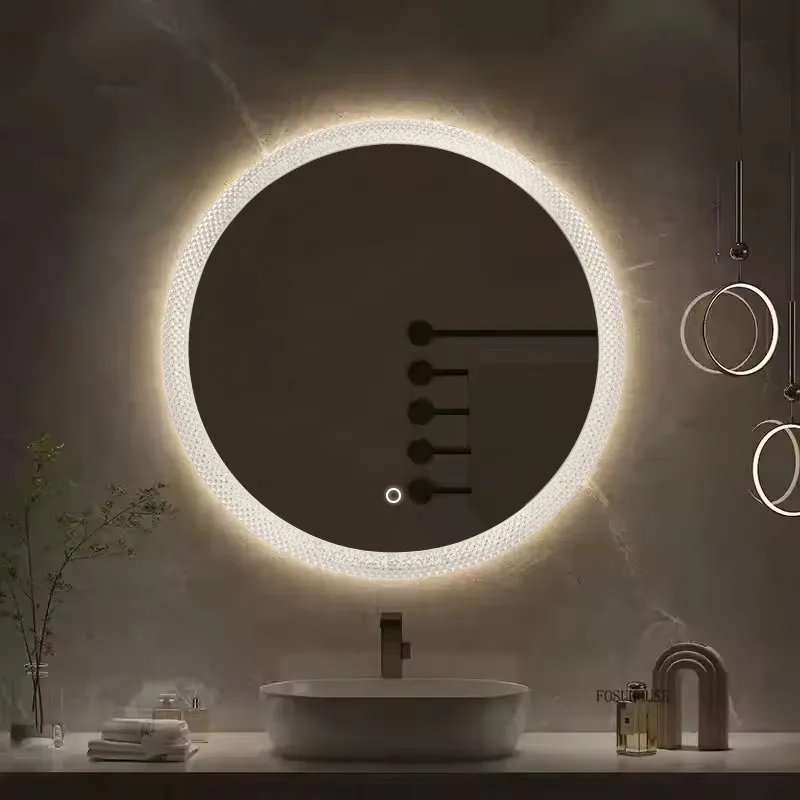 Oglindă LED mărime 60 cm formă rotundă model Contemporan Cristal YH-3563 [4]