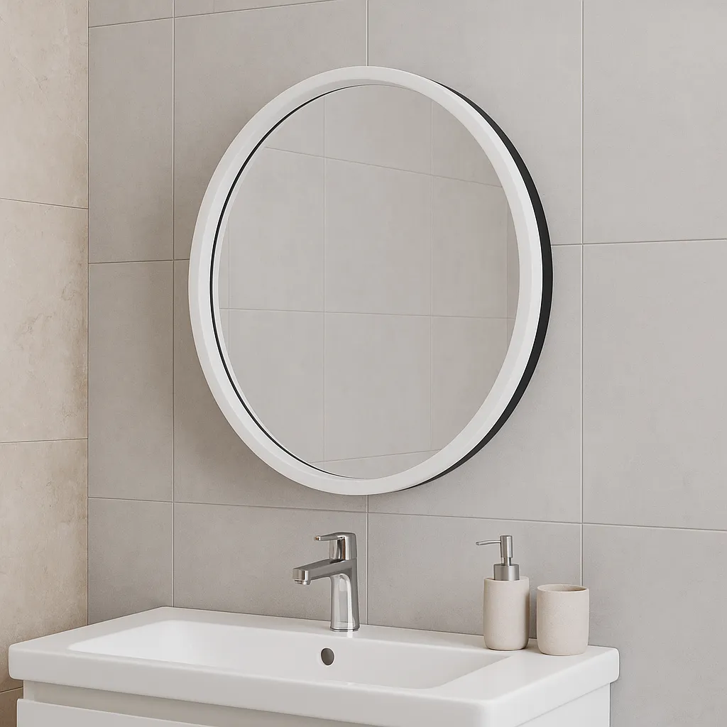 Oglindă LED mărime 60 cm finisaj negru formă rotundă model Contemporan BL807 [3]