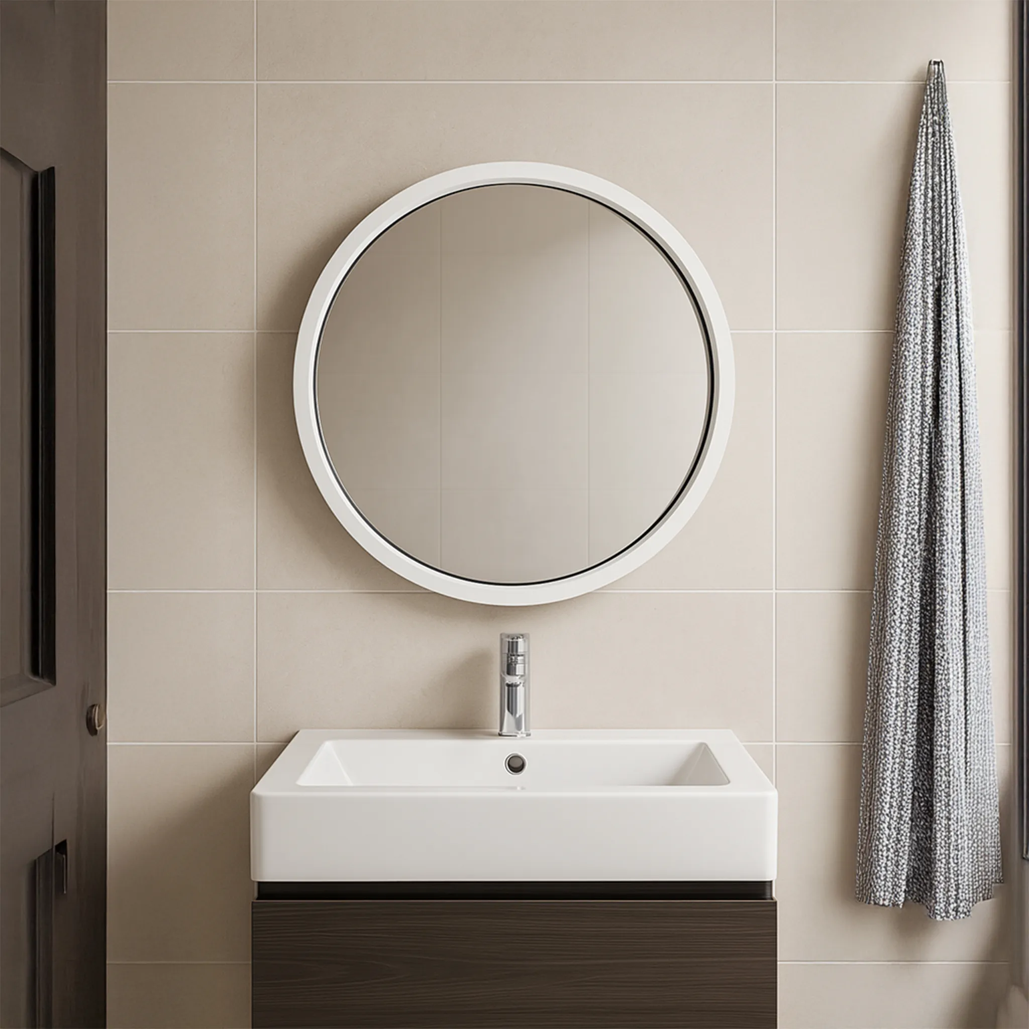Oglindă LED mărime 60 cm finisaj negru formă rotundă model Contemporan BL807 [4]