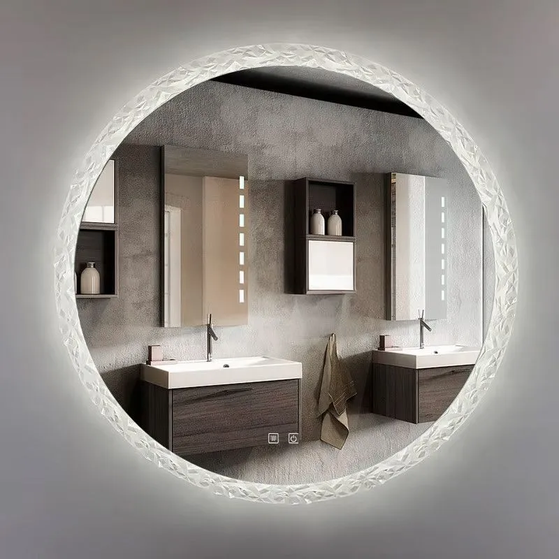 Oglindă LED și funcție de dezaburire mărime 60 cm formă rotundă model Cristal [3]