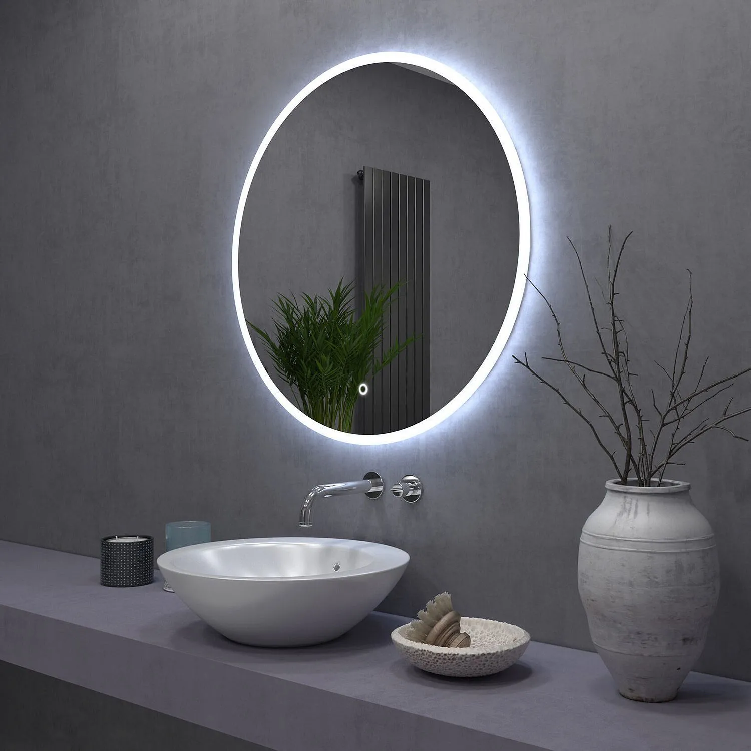 Oglindă cu LED formă rotundă mărime 60 cm model FFJ60 [7]