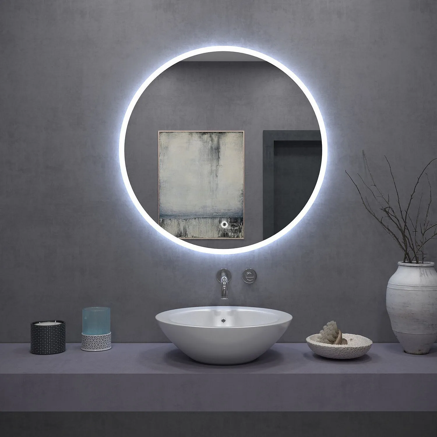 Oglindă cu LED formă rotundă mărime 60 cm model FFJ60 [3]