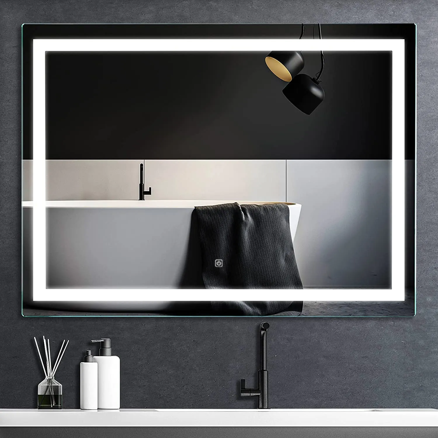 Oglindă cu LED formă dreptunghiulara mărime 80x60 cm model P10407 [3]