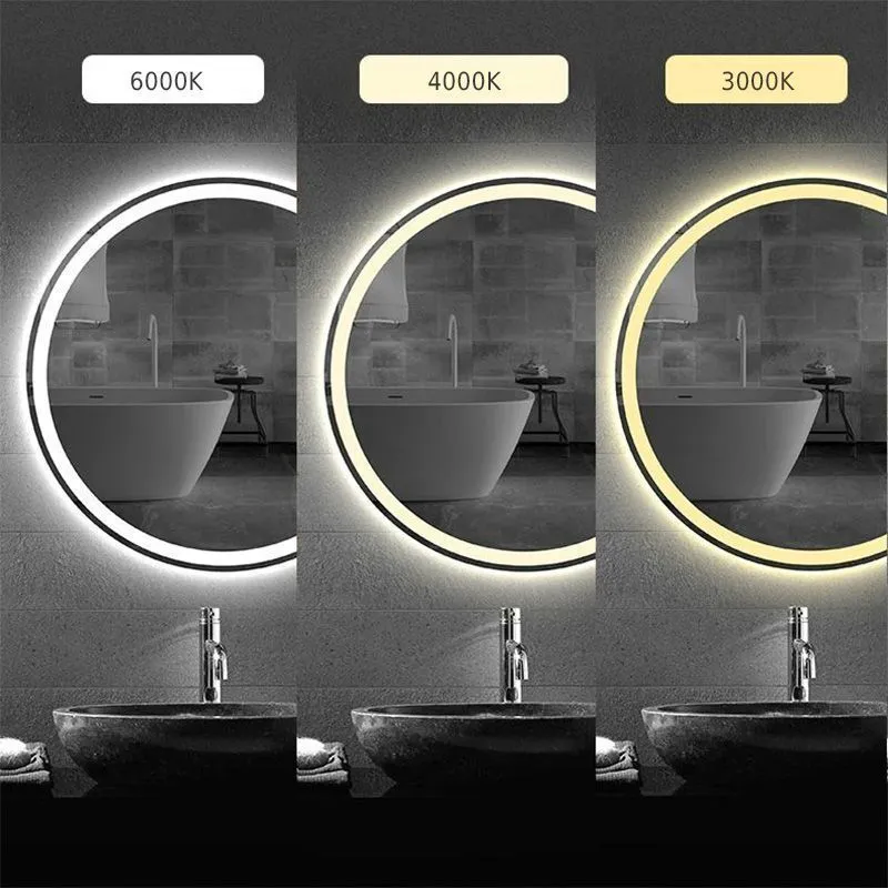 Oglindă cu LED și funcție de dezaburire formă rotundă mărime 90 cm model BAS [5]