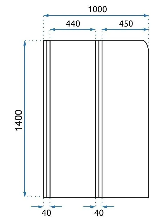 Paravan pliabil pentru cadă sticlă transparentă securizată profil auriu periat mărime 100x140 cm model Agat [7]