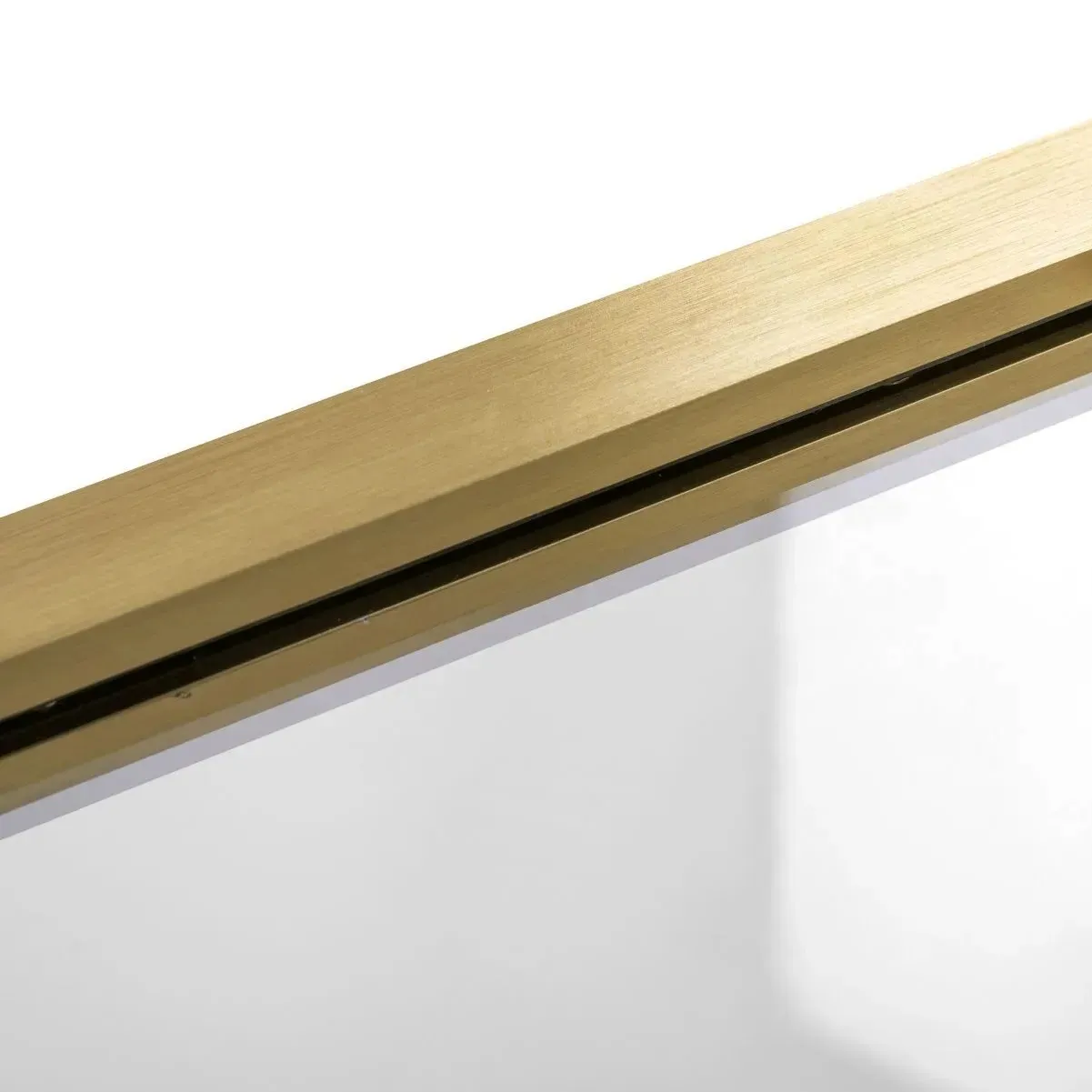 Paravan pliabil pentru cadă sticlă transparentă securizată profil auriu periat mărime 100x140 cm model Agat [6]
