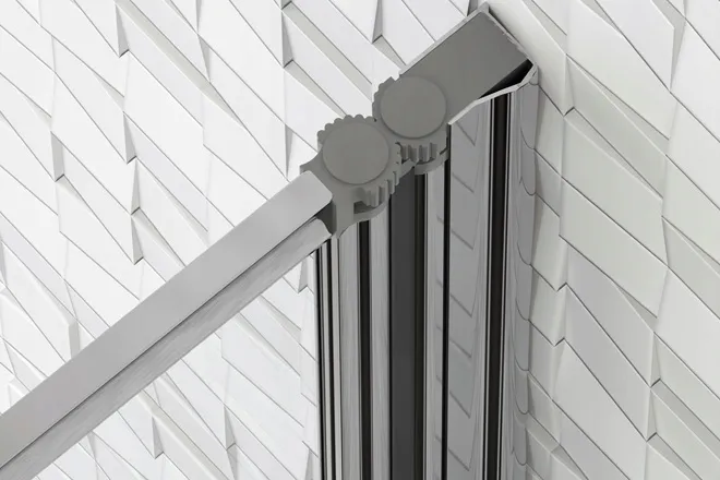 Paravan pliabil pentru cadă sticlă transparentă securizată profil crom lucios mărime 120x140 cm model Idea [10]