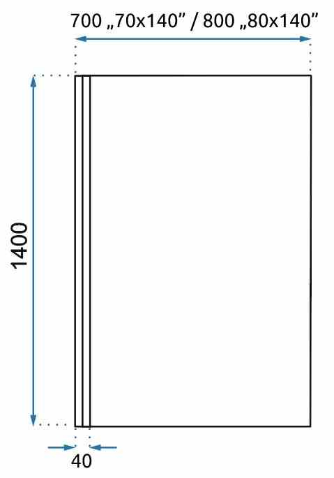 Paravan fix pentru cadă mărime 80x140 cm profil negru sticlă transparentă securizată model Lagos Black [6]