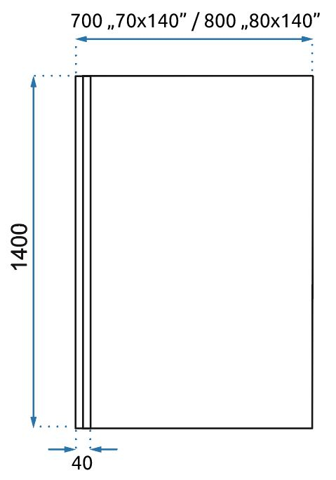 Paravan mobil pentru cadă mărime 80x140 cm profil negru sticlă transparentă securizată model Lagos Black [7]