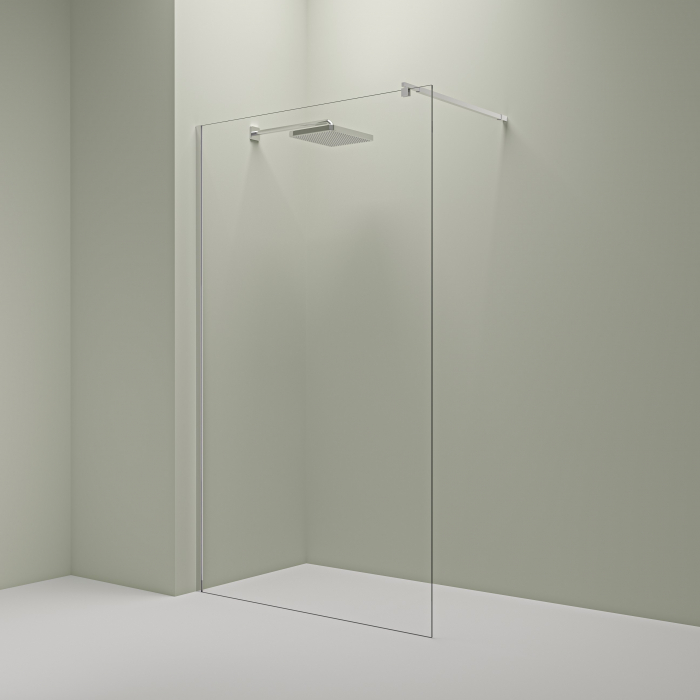 Perete de duș Walk-In mărime 100 cm culoare profil crom sticlă securizată transparentă model SD100 [3]