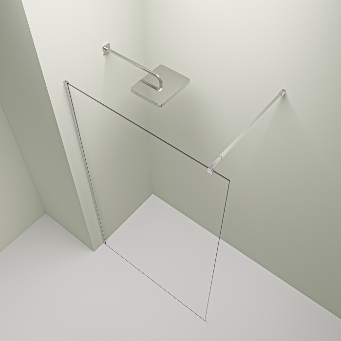 Perete de duș Walk-In mărime 100 cm culoare profil crom sticlă securizată transparentă model SD100 [4]