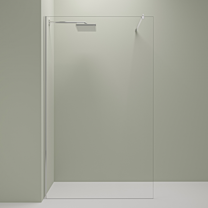 Perete de duș Walk-In mărime 100 cm culoare profil crom sticlă securizată transparentă model SD100 [2]