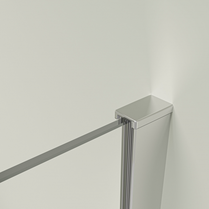 Perete de duș Walk-In mărime 90 cm culoare profil crom sticlă securizată de 8 mm model SD90 [5]