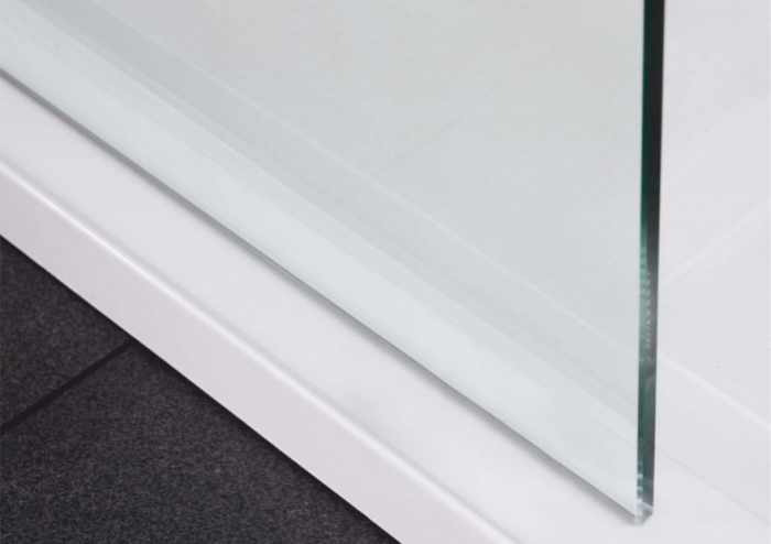 Perete duș Walk-In mărime 120 cm culoare crom sticlă securizată transparentă Wst 07 [5]