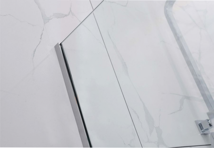 Perete duș Walk-In mărime 60 cm culoare crom lucios sticlă securizată de 8 mm model WST 07 [2]