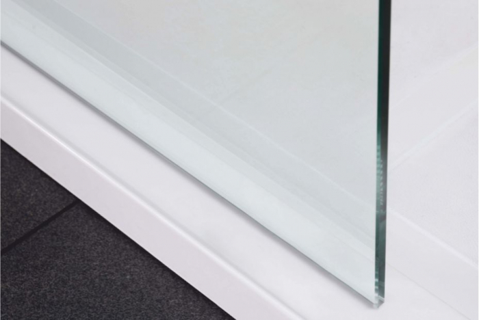 Perete duș Walk-In mărime 90 cm culoare neagră sticlă securizată transparentă Wst 07 [5]