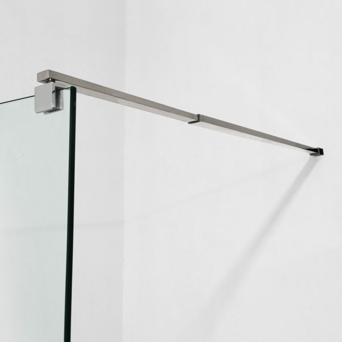 Perete de duș Walk-In mărime 90 cm culoare crom sticlă securizată transparentă Wst 12 [6]