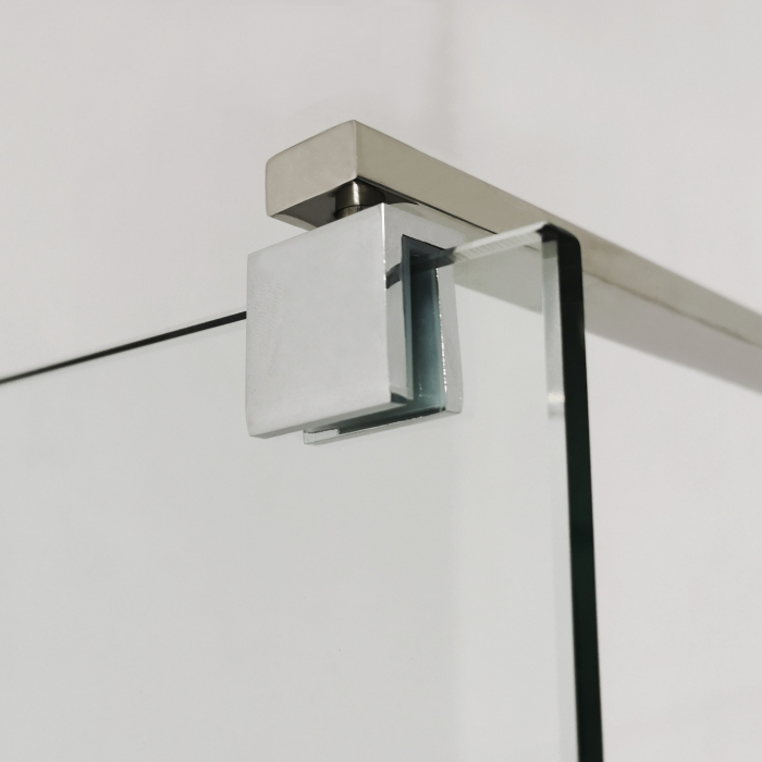 Perete de duș Walk-In mărime 90 cm culoare crom sticlă securizată transparentă Wst 12 [7]