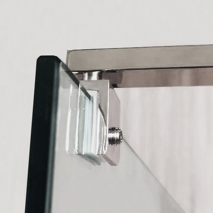 Perete de duș Walk-In mărime 90 cm culoare crom sticlă securizată transparentă Wst 12 [8]